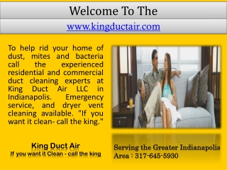 Air Duct Cleaning Indianapolis- Dryer Vent Cleaning- Furnace Cleaning