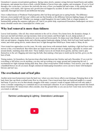 Seasonal Cleanup Greensboro: Leaf Removal and Bed Prep