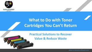 What to Do with Toner Cartridges You Can’t Return