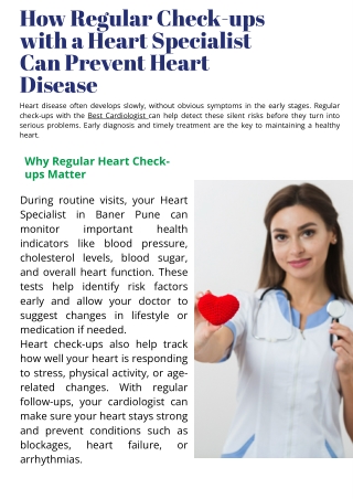 How Regular Check-ups with a Heart Specialist Can Prevent Heart Disease