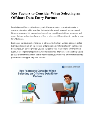 Key Factors to Consider When Selecting an Offshore Data Entry Partner