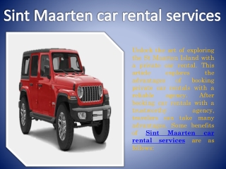 Sint Maarten car rental services