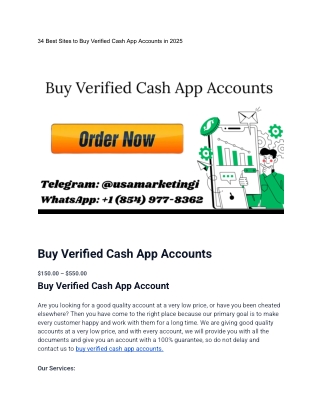 34 Best Sites to Buy Verified Cash App Accounts in 2025