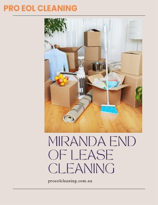 Miranda End Of Lease Cleaning