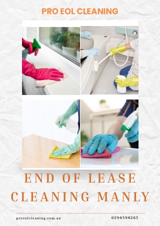 End of Lease Cleaning in Manly