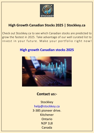 High Growth Canadian Stocks 2025 Stockkey.ca