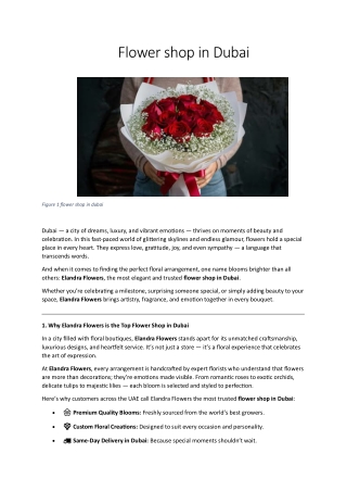 Flower shop in Dubai