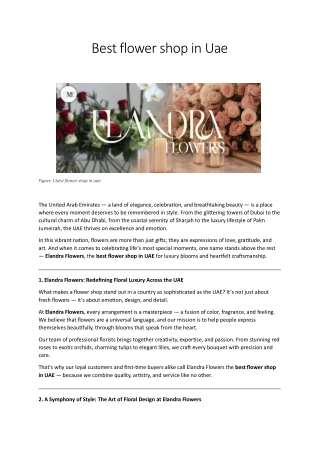 Best flower shop in Uae