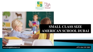 SMALL CLASS SIZE AMERICAN SCHOOL DUBAI