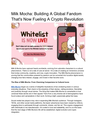 Milk & Mocha_ Building a Global Fandom That's Now Fueling a Crypto Revolution