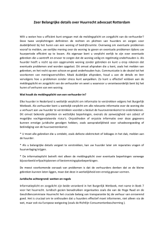 Geen zorgen bij gebruik van Huurrecht advocaat Rotterdam