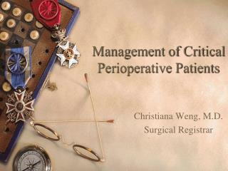 Management of Critical Perioperative Patients