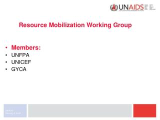 Resource Mobilization Working Group