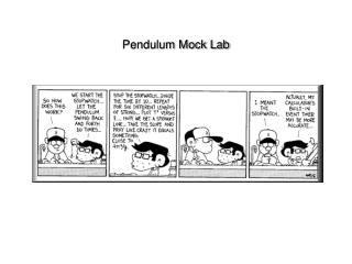 Pendulum Mock Lab