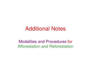 Additional Notes