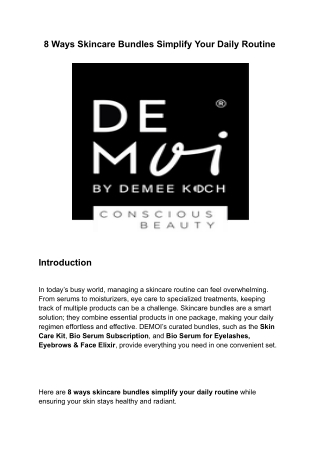 8 Ways Skincare Bundles Simplify Your Daily Routine