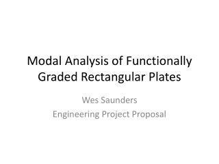 Modal Analysis of Functionally Graded Rectangular Plates