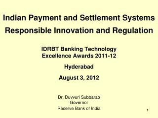 Indian Payment and Settlement Systems Responsible Innovation and Regulation