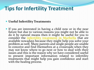 Tips for Infertility Treatment