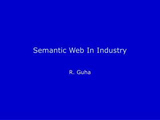 Semantic Web In Industry