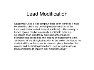 Lead Modification