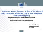 State Aid Modernisation review of the General Block Exemption Regulation GBER and of Regional Aid Guidelines RAG Annua