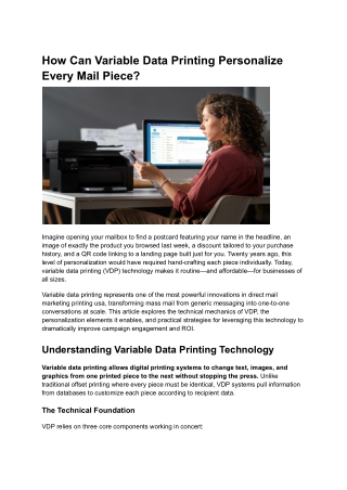 How Can Variable Data Printing Personalize Every Mail Piece_