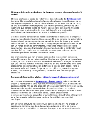 El futuro del vuelo profesional ha llegado - conoce el nuevo Inspire 3 de DJI