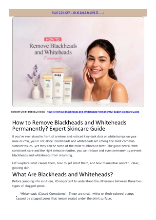 How To Permanently Clear Blackheads And Whiteheads With Skincare
