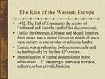 The Rise of the Western Europe