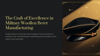 A Closer Look at Woollen Beret Production by Army Headwear Manufacturers
