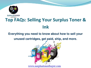 Top FAQs About Selling Unused Toner Cartridges | Surplus Toner Buyer