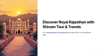 Shivam Tour & Travels – Rajasthan Private Tours