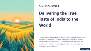 Rice That Speaks of Purity, Passion & Perfection – S.S. Industries