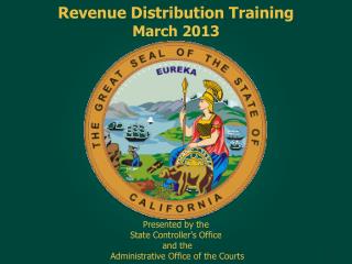 Revenue Distribution Training March 2013