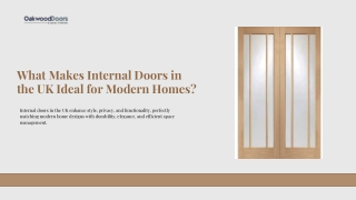 What Makes Internal Doors in the UK Ideal for Modern Homes