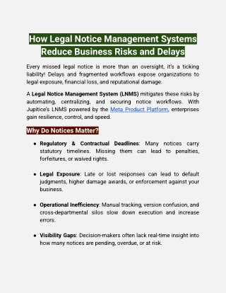 How Legal Notice Management Systems Reduce Business Risks and Delays