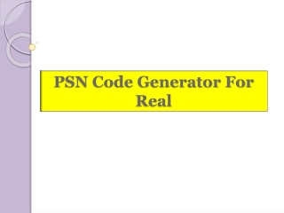 PSN Code Generator For Real
