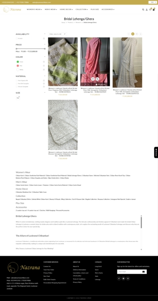 Bridal Lehenga _ Chikankari Lehenga _ White Chikankari Lehenga