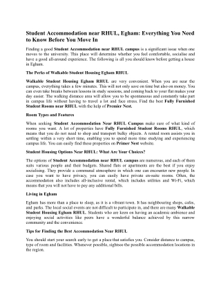 Student Accommodation near RHUL, Egham_ Everything You Need to Know Before You Move In