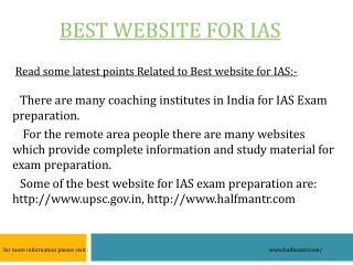 Best website for IAS