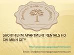 Short-term apartment rentals Ho Chi Minh City