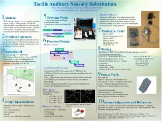 Tactile Auditory Sensory Substitution