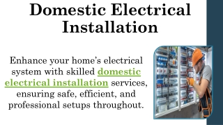 Domestic Electrical Installation