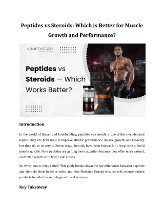 peptides vs steroids