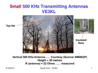 Small 500 KHz Transmitting Antennas VE3KL