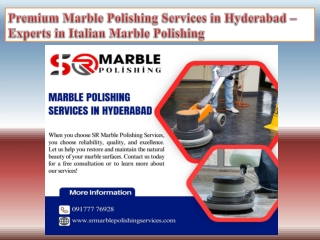 Premium Marble Polishing Services in Hyderabad – Experts in Italian Marble Polishing