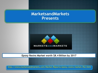 Epoxy Resins Market worth $8.4 Billion by 2017