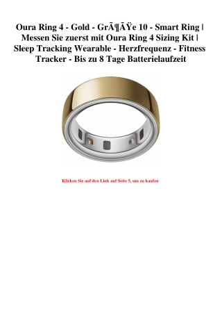 1109 Oura Ring 4 - Gold - GrÃƒÂ¶ÃƒÂŸe 10 - Smart Ring   Messen Sie zuerst mit Oura Ring 4 Sizing Kit   S