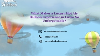 What Makes a Luxury Hot Air Balloon Experience in Luxor So Unforgettable